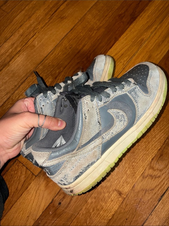 Nike Other - NIKE youth Halloween Dunk Grey and Lime Green Low-Top Sneakers